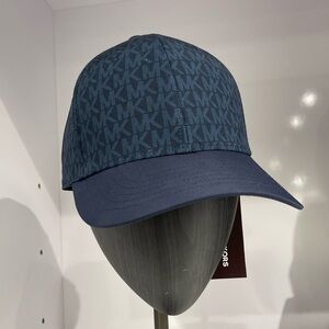 (new+tag) Michael Kors SnapBack hat, monogram cap men/women unisex navy